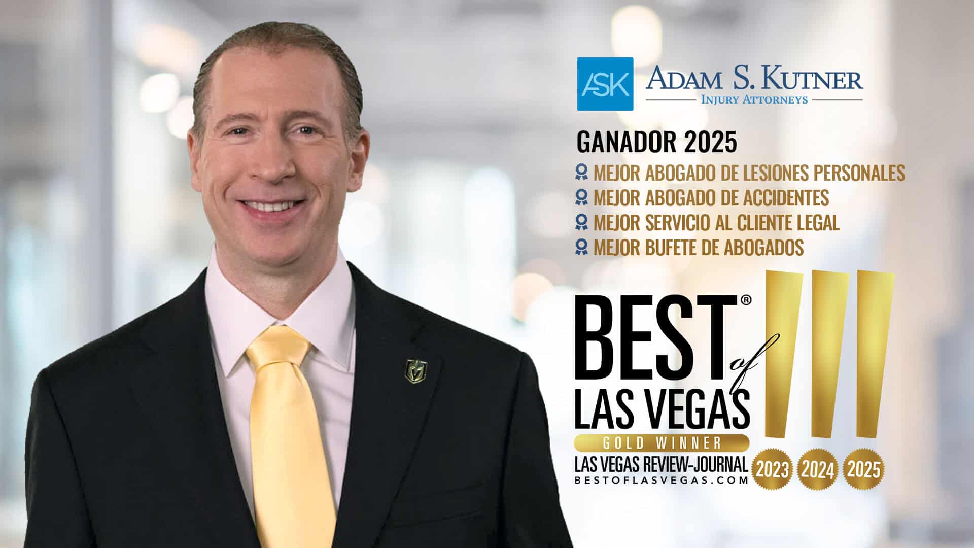 Adam Kutner Best Law Firm And Best Customer Service Best Of Las Vegas Gold Winner 2023